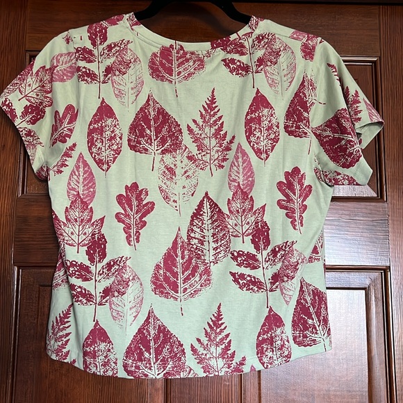 BOMBAY PAISLEY NWT Mint Leaf Crop Top SIZE M - Picture 5 of 7